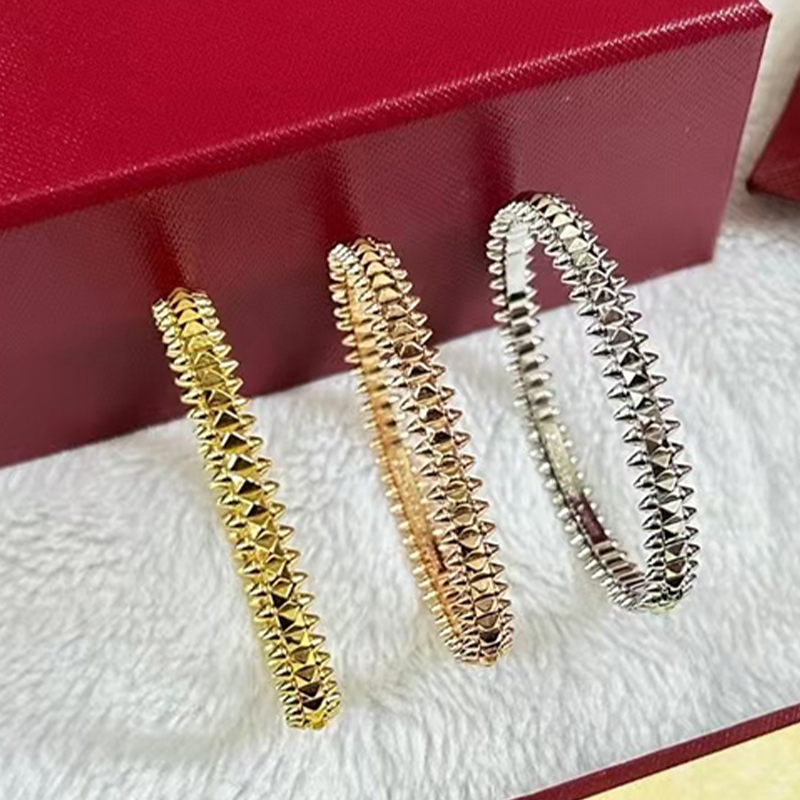 Fashionable Charm Love Bracelet Classic Bullet Head Hard Body Bracelet Luxury Stainless Steel Designer Bracelet for Men and Women