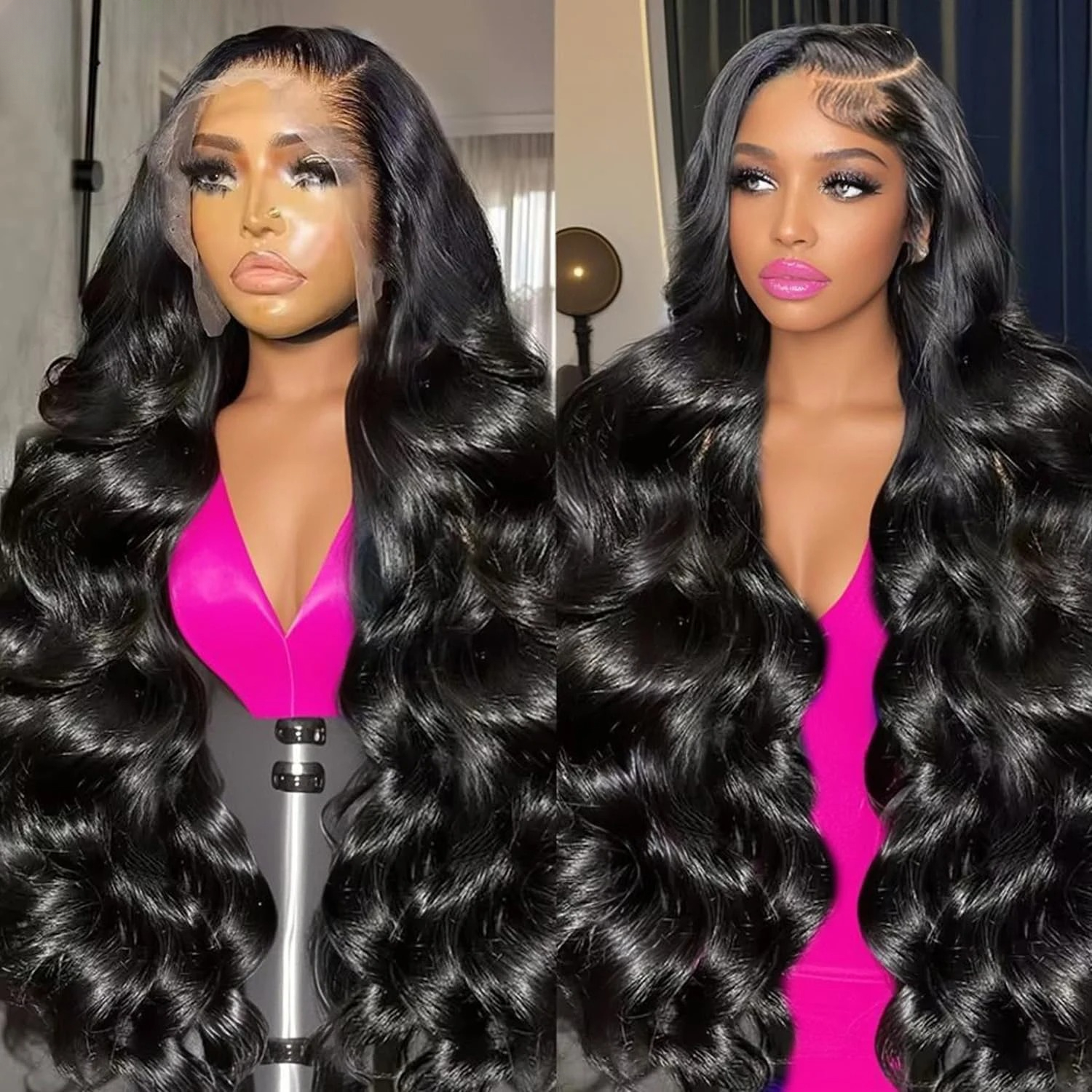 HD 250 Density 13x4 Body Wave Lace Front Human Hair Wig 30 32 36 Inch 13x6 Lace Frontal Wigs Black Bundles Brazilian synthetic lace front wigs