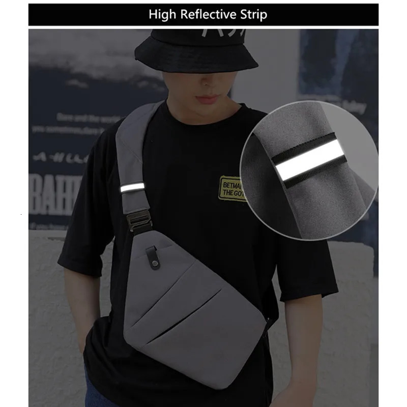 Fengdong men ultra thin anti-theft small chest bag mini cross body bags male one shoulder sling bag for travel boy sports bag 250519