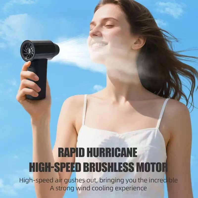 QiLiLai Handheld Mini Turbo Jet Fan40mmBrushlessPowerful Blower Compressed air Duster for Car Dryer/PC/Home