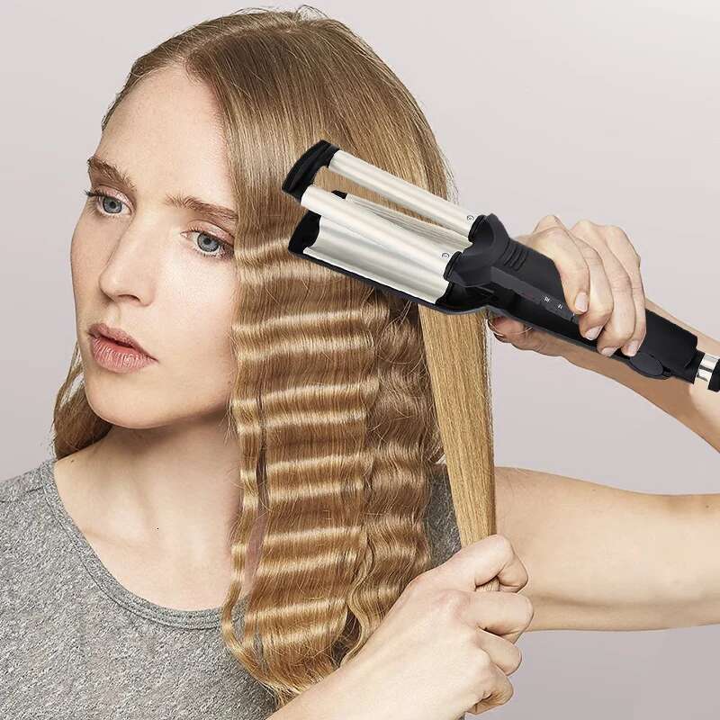 Styler Professional Big Curling Wand Ceramic 3 Barrels Egg Rolls Hair Curlers Wave Iron Volume Styling Tool