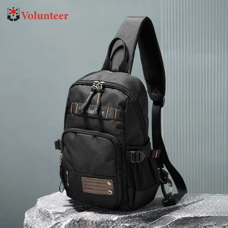 Volunteer Crossbody For Men 2024 New Multiple Pockets Large Capacity Watertight Travel Adjustable Shoulder Bag 1835-05