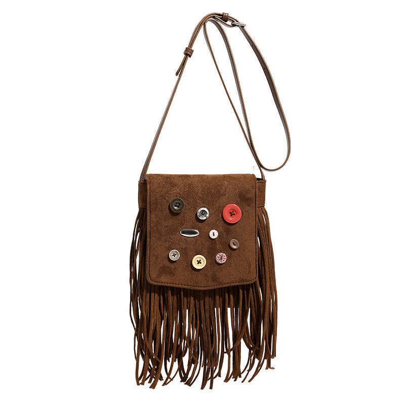 Women's Bags Designer Small California Pony Hippie Button Tassel Autumn/Winter New Casual Versatile Single Shoulder Crossbody Bag