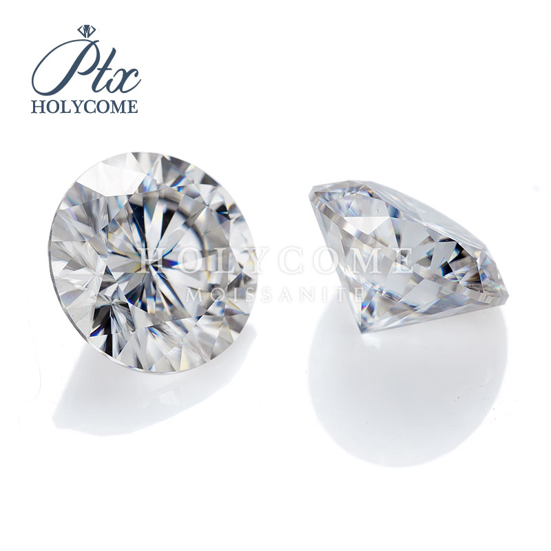 Round Shape 10 Hearts 10 Arrows Cut D VVS1 Loose Moissanite Synthetic Stone 1 Carat 6.5mm Lab Created Diamond GRA Certificate for Jewelry Making