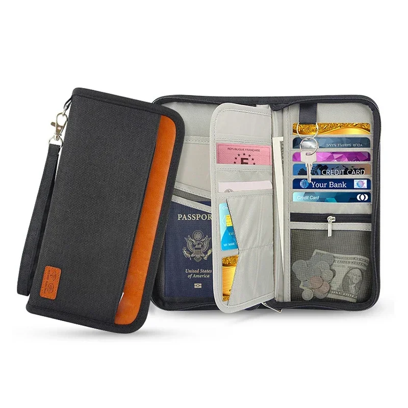 Travel Wallet Family Passport Holder ID Card Case Document Bag Organizer Travel Accessories Multifunction Purse Cardholder