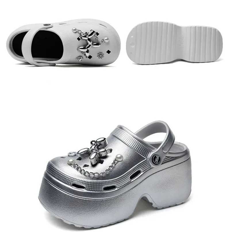 House Cloud Slipper Clog Woman charm Sandals Flip Flops Beach Non Slip Home Shoe High Heel Platform Female Slides Ladies Outdoor M250520