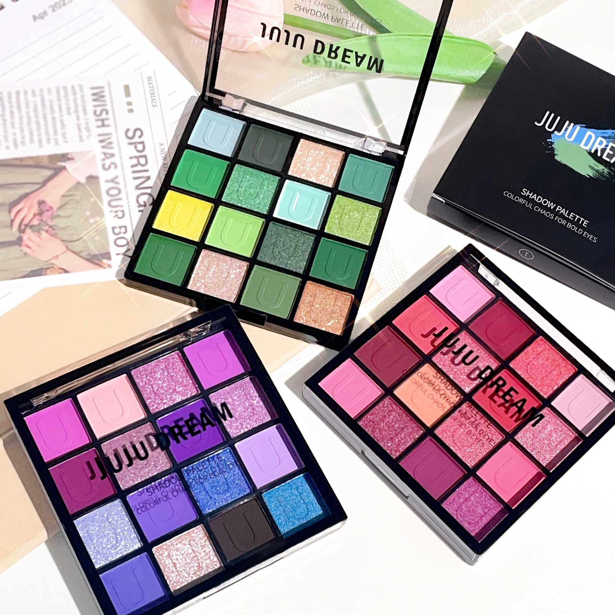 16 Colors Eyeshadow Palette Koi Mermaid Palette Wizard of Oz Pearlescent Matte Fine Glitter Macaron Eyeshadow W250520