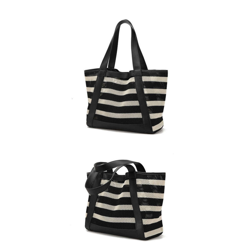 Women's Bags Designer Holiday Beach Tote Women's Hollow Out Large Capacity Striped Shoulder Bag