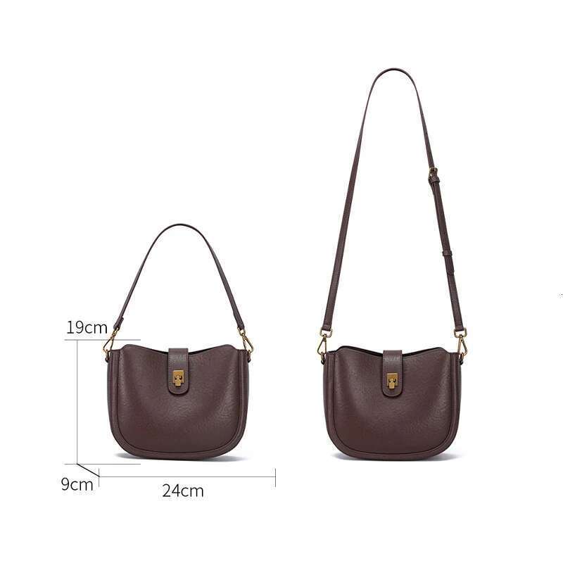Women Crossbody Saddle Bag,Soft Leather Shoulder Bag,Vintage Fashion 2025 New Shell Bag,Ladies Versatile Commuter Bucket Bag