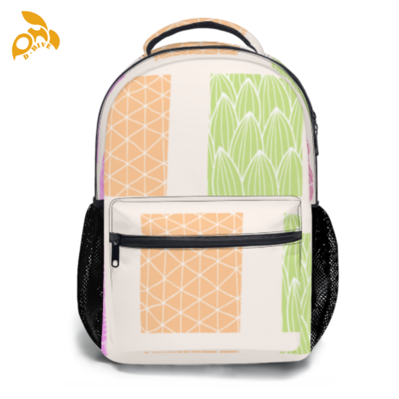Free delivery. Top designers customize lightweight and high-quality full-print white and black schoolbags.