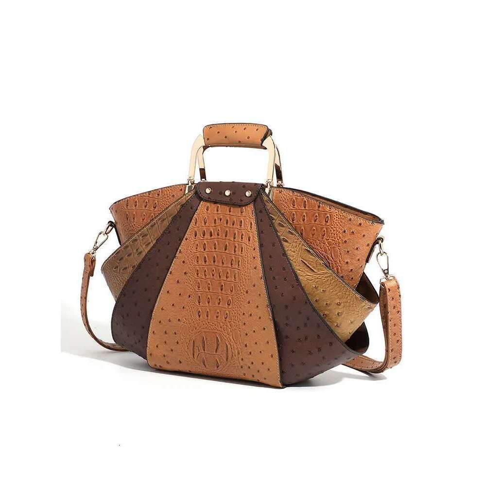 Bag Woman Capacity Leather Purse Fashion Designer Metal Top Handle Handbags Crossbody Large Tote Bags For Women