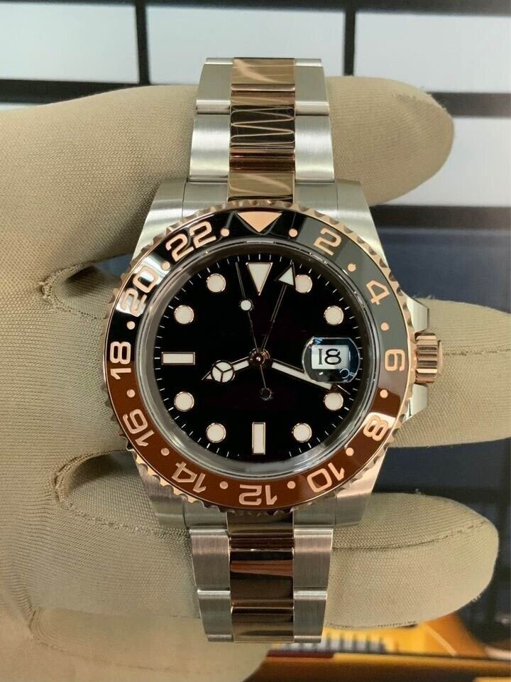 Brand new sapphire Automatic watch Rootbeer 126711CHNR Two-Tone Rose Gold/Stainless Stainless Steel Mens Watch Wristwatches