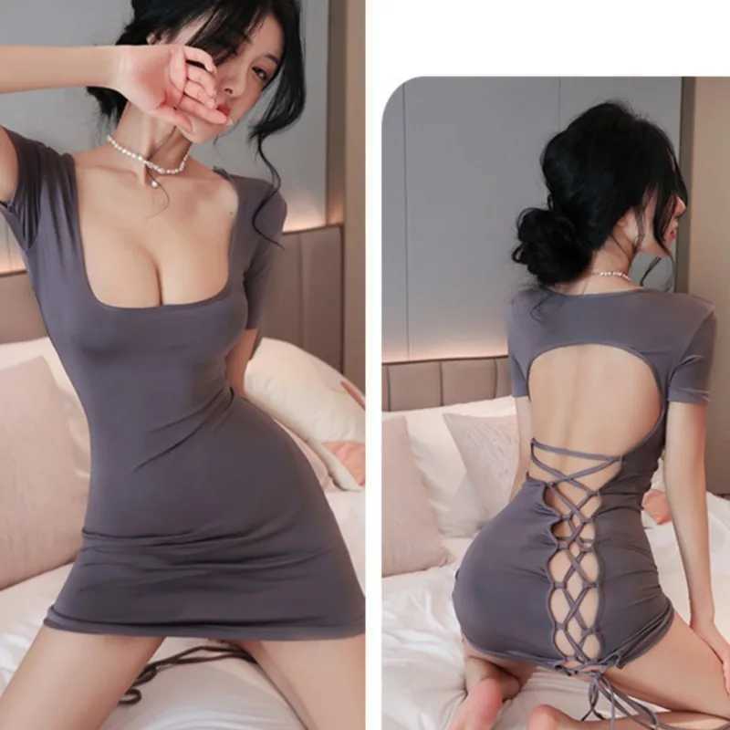 Dress Deep Hip Skirt Strap Hollow Dress promotions sexy lingerie set womens dress dresses in offers Sex shop R250520