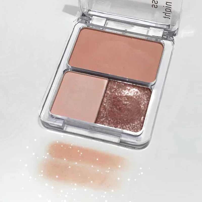 3-Color Pink Orange Eyeshadow Palette Facial Blush Shimmer Matte Low Saturation Eye Shadow Makeup Palette Eye Pigments CosmeticsXJ250520