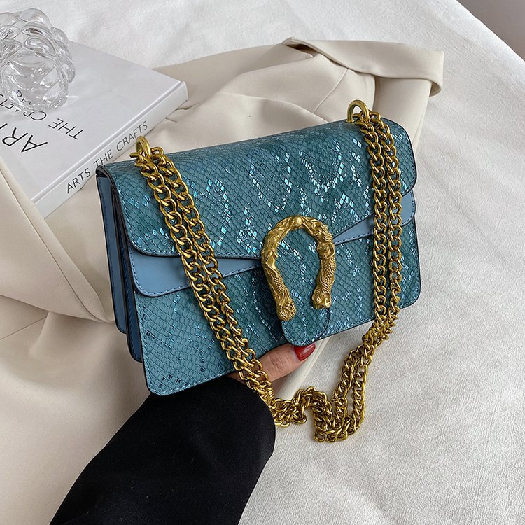 Free Shipping Designer Bag Vintage Snake-Print Crossbody Bag - Trendy Summer Underarm Shoulder Bag for Women, Versatile Chain Strap Purse 2025