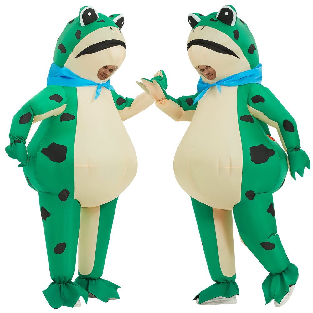 Inflatable frog costumes, interesting inflatable costumes, Cosplay costumes, adult Halloween party costumes, and adult and child