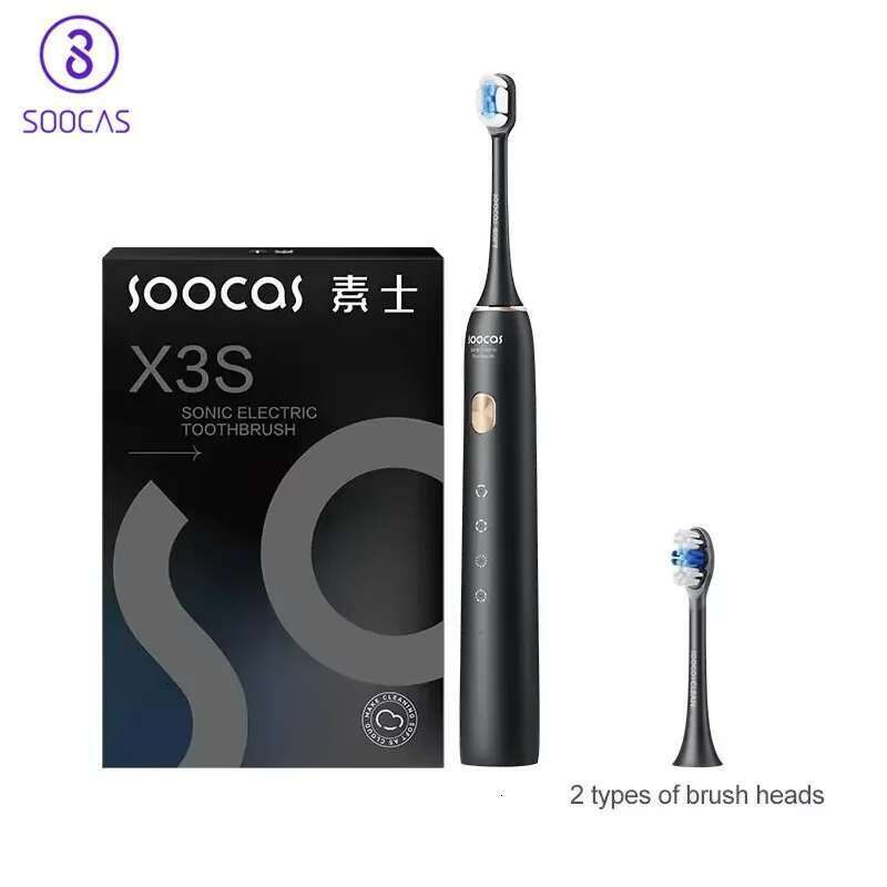 SOOCAS X3S Sonic Electric Adult Smart IPX8 Waterproof 180 Days Battery Life Ultrasonic Soft Cloud Toothbrush Heads