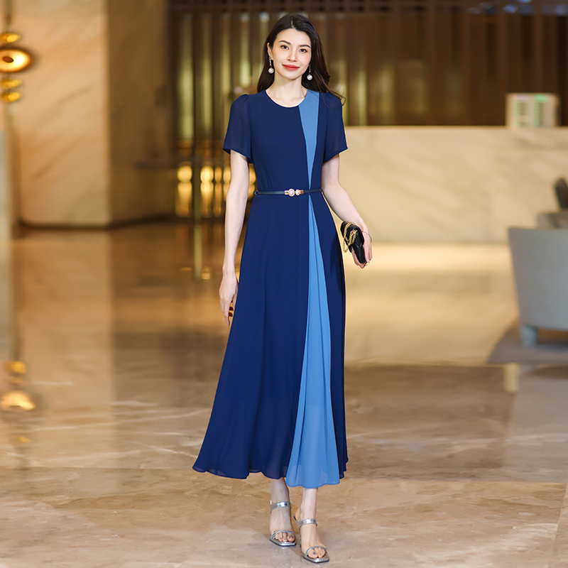 elegant and sophisticated dresses with a highend summer shortsleeved highwaisted printed maxi onepiece dresses for women floorlength