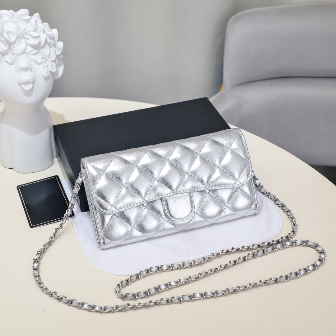 Classic Designer Caviar Crossbody Coin Purses Bags Lady Handbags Purse Womens Luxury Gold bag Silver Shoulder Bag Black Chains Letter Leather Purse Handbag