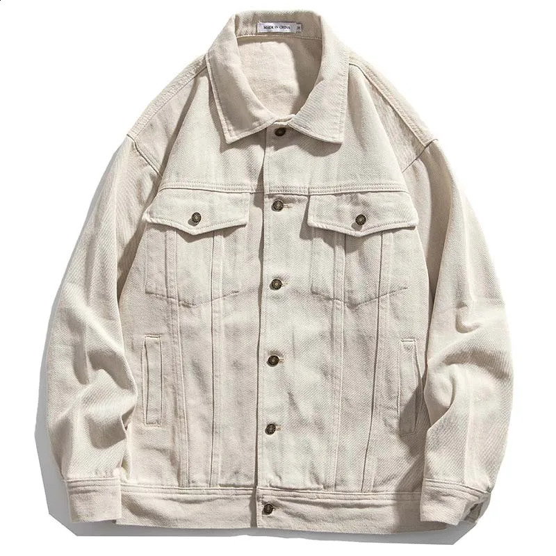 Vintage Hip Hop Cargo Denim Jackets With Patches Streetwear Casual Outwear Coats For Male Spring Autumn 250516