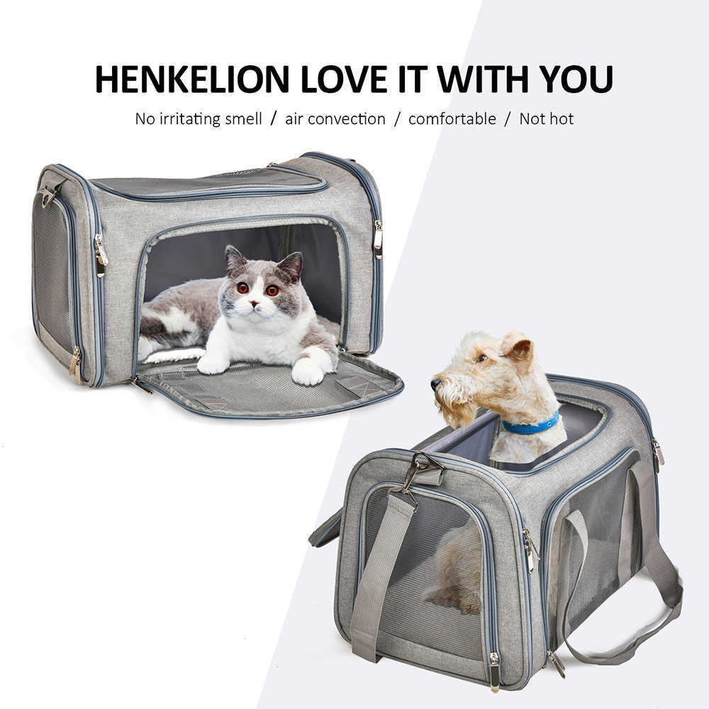 Dog Carrier Bag Soft Side Backpack Cat Pet Carriers Dog Travel Bags Airline Approved Transport For Small Dogs Cats Outgoing M250220