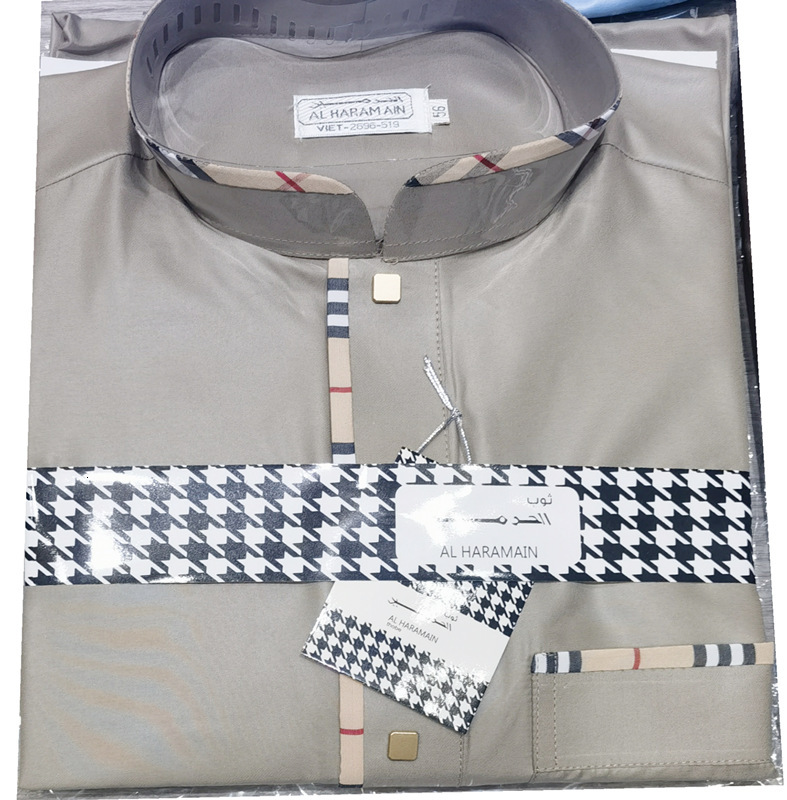 Fashion Designer Clothing New Classic Arab Robe Men's Muslim Ethnic Clothing 2025 New Style