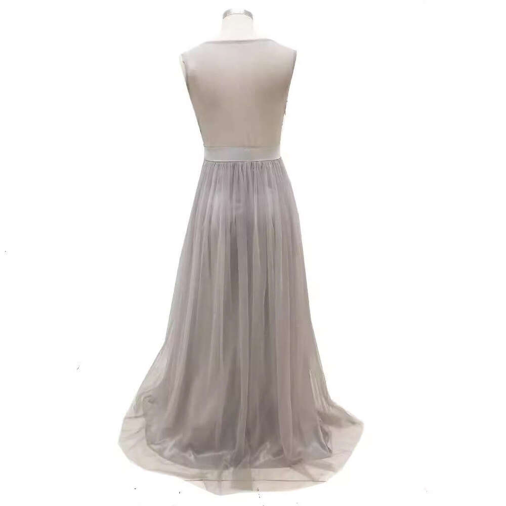 European American spring and summer women's hot selling mesh sleeveless sequin dress 2025 temperament versatile new trend clothing ins