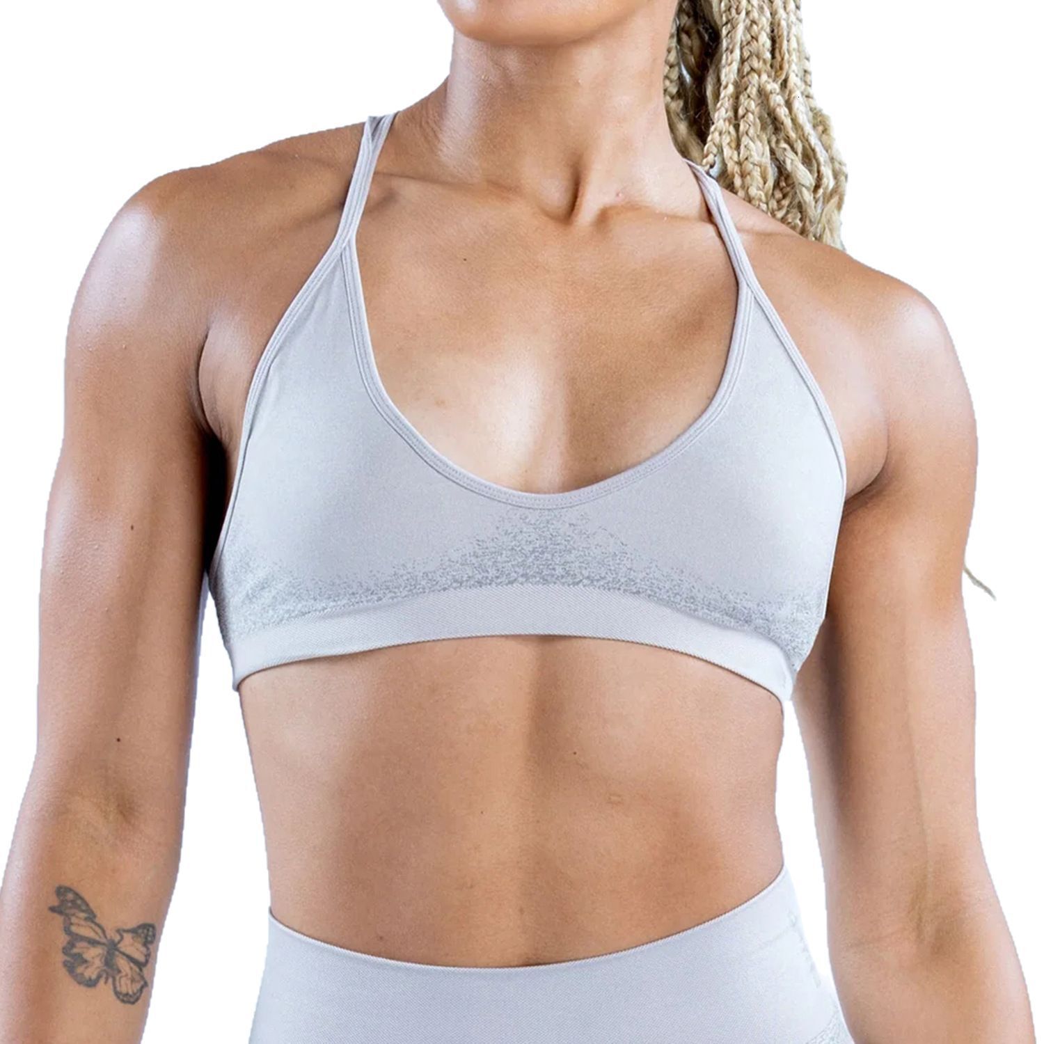 Tight fitting seamless back yoga high elasticity jacquard outerwear, fitness bra, sports bra