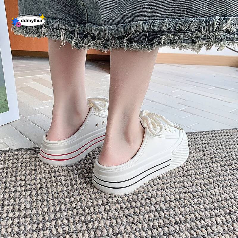 Women Fashion Lace-up Platform Slippers Summer Shoes Soft EVA Anti-slip Female Beach Street Slides Thick Sole Sandals ddmythur