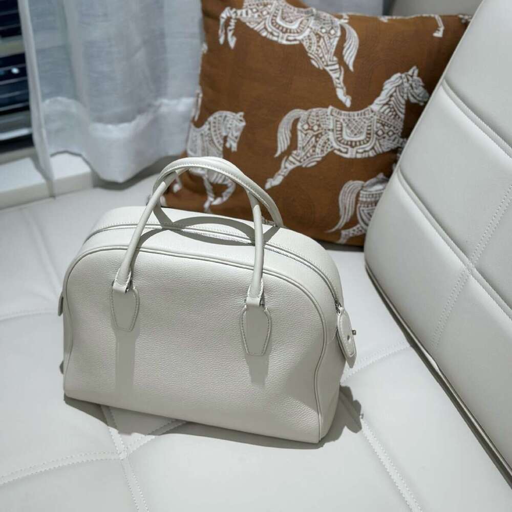 Tote Bag Bowling Large Capacity Boston Bag Women S Headband Imitation Deer Leather High End Feel Portable Briefcase Versatile Lady Bags