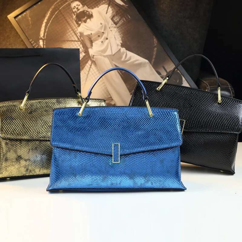 Snake Print Leather Women Fashion Ladies Handbags Shoulder Crossbody Bag Portable Mother Top Handle Tote Bags
