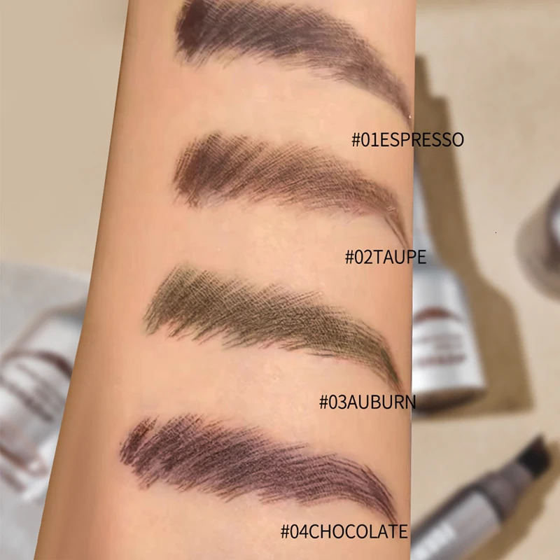 Wild Eyebrow Pencil Waterproof with Square Angled Brush Quickly Fill-in Sparse Brows and Hairline Naturally Dyeing Eyebrow Cream 250515
