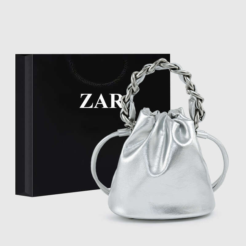 Women's Bags Designer Silver Bucket New Chain Handbag Luxury Fashion Leather Face Crossbody Bag