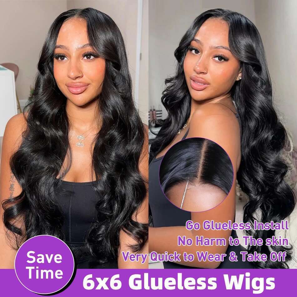 13x6 HD Transparent Body Wave Frontal Human Hair 30 40 Inch 13x7 Lace Front Wig 250 Density 6x6 Glueless Closure Wigs