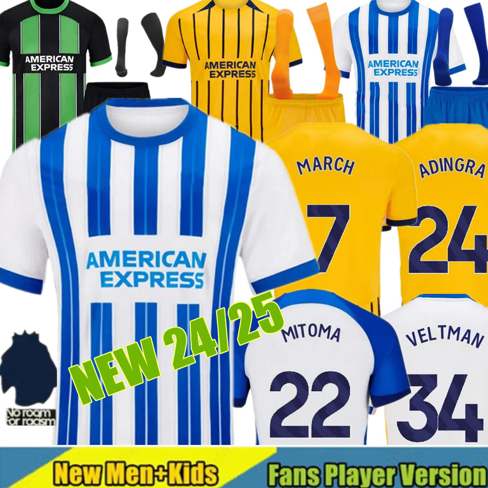 24 25 Brighton jersey ANSU FATI BHAFC 2025 soccer jerseys MITOMA JOAO PEDRO MITOMA GROSS 2024 WELLBECK football shirt MARCH ENCISO PROPPER LAMPTEY FERGUSON Men Kids