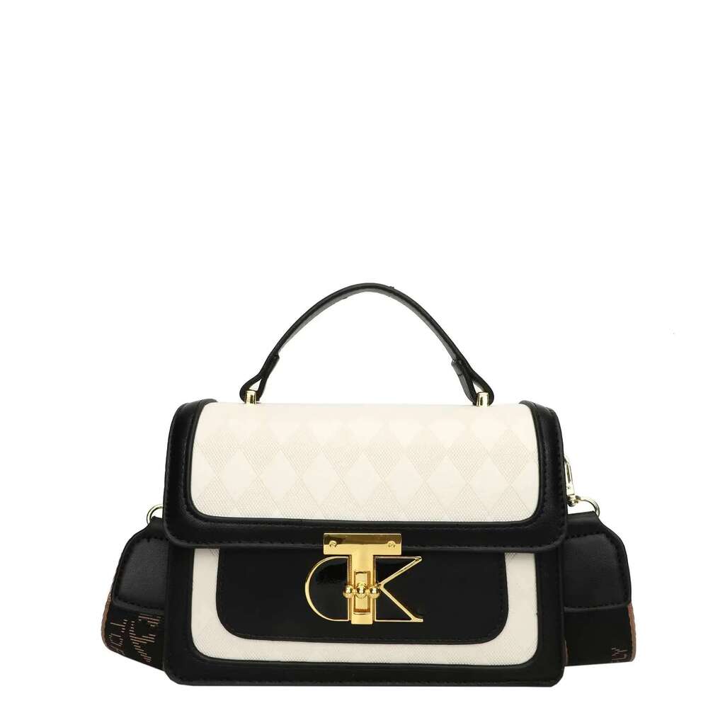 Trendy New Personalized Shoulder Bag, PU Leather, Foreign Inspired, Color - Coordinated Small Square