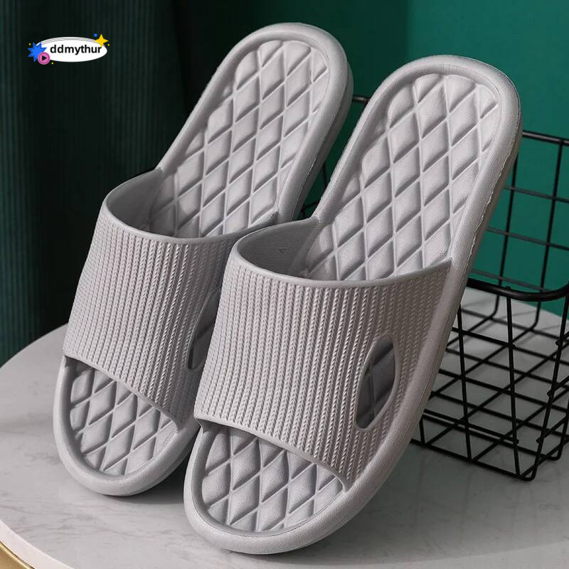 Slippers Mens 2023 Summer Shoes Bathroom Anti-slip Casual Beach Sandals Soft Sole Slide Big Size Female Male Flip Flops ddmythur