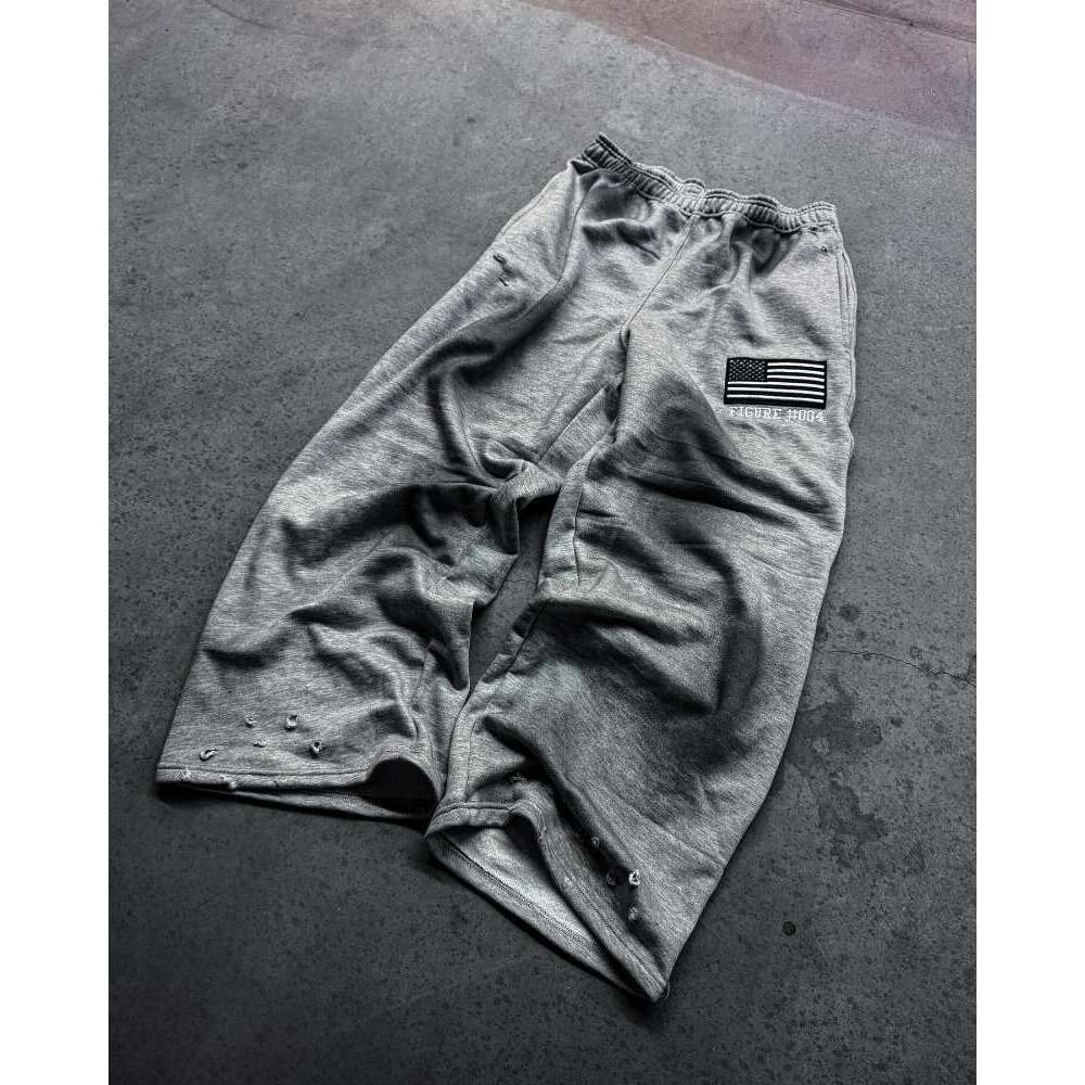 Millennium New/Old Hole Design Casual Women's Trendy Harajuku Fashion Embroidered Pants Gothic Street Hip Hop Straight