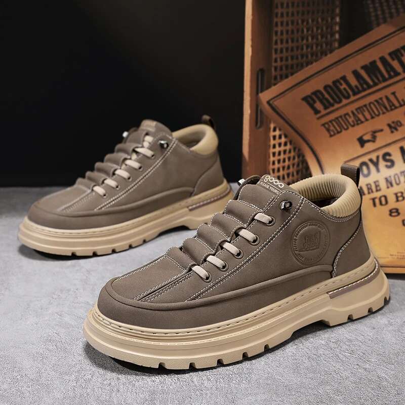 Designer casual shoes ML2025 New Trend Explosive Fashion British Boots , Everyday Lace Up Boots