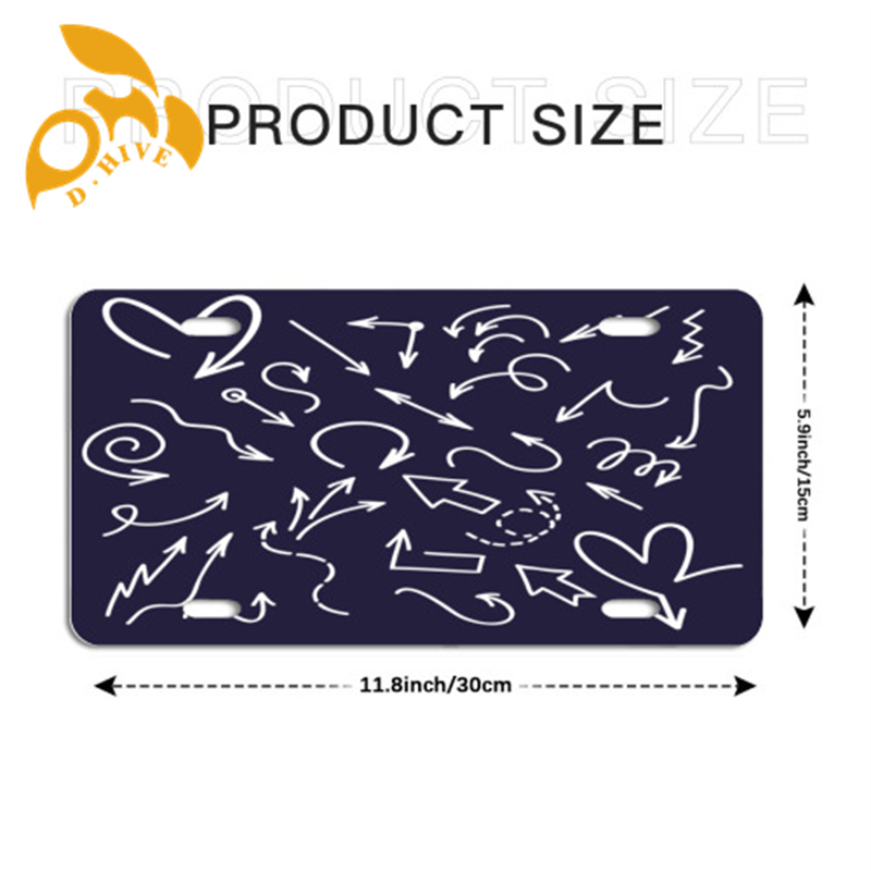 Free Shipping new fashion designer customized Exterior Accessories License Plate Frames printing Four hole holder with license plate