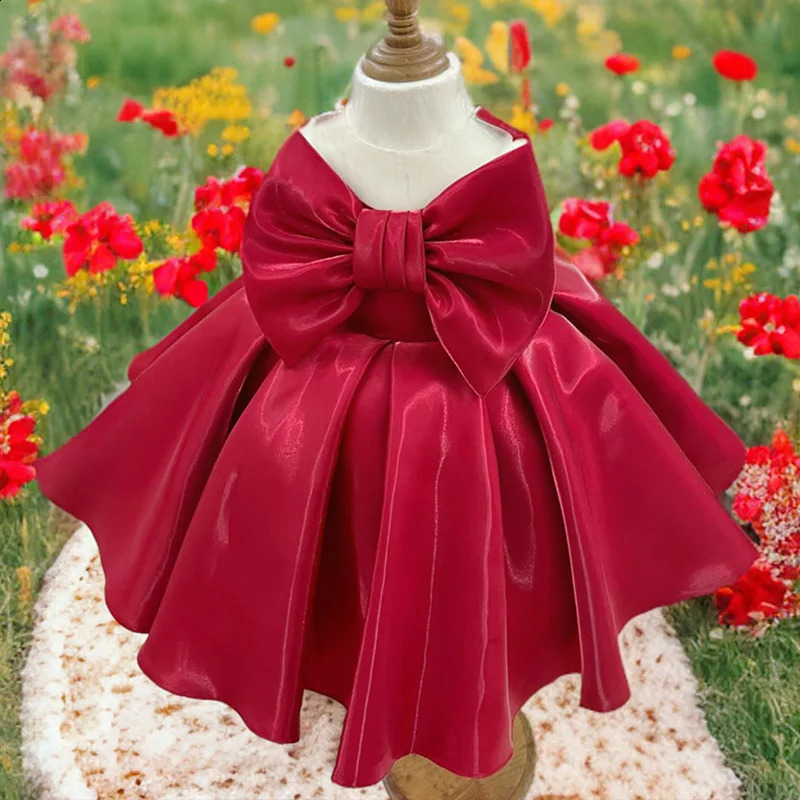 Christmas Party Girl Princess Dress Butterfly Elegant 0-6th Birthday Banquet Girl Baby Elegant Evening Dress 250519