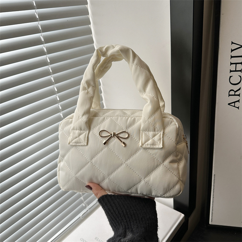 Free Delivery Designer Bag 2025 Winter Bow Casual This Year's Trendy Tote Bag Korean Edition Luxury Bag