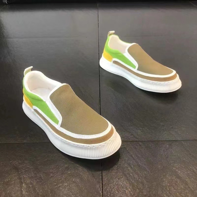 Men S New Summer Breathable Casual Shoes Lazy Thick Soled Casual One Step Canvas Shoes Versatile Trendy Ddmysaturn