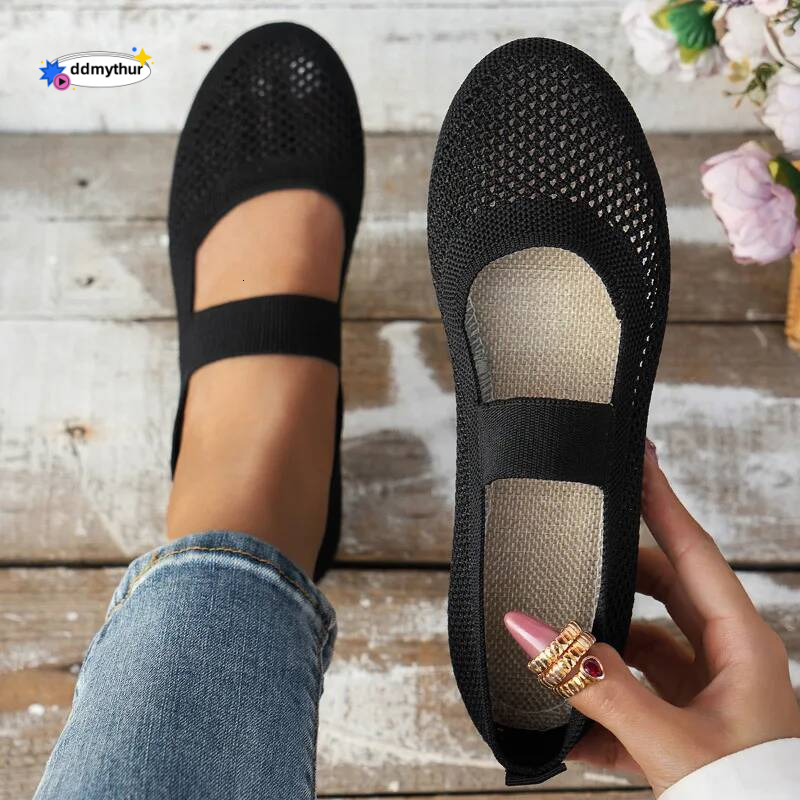 Flats Slip on Foldable Loafers Women Square Toe Single Hollow Out Fashion Mom Casual Shoes for Ladies ddmythur