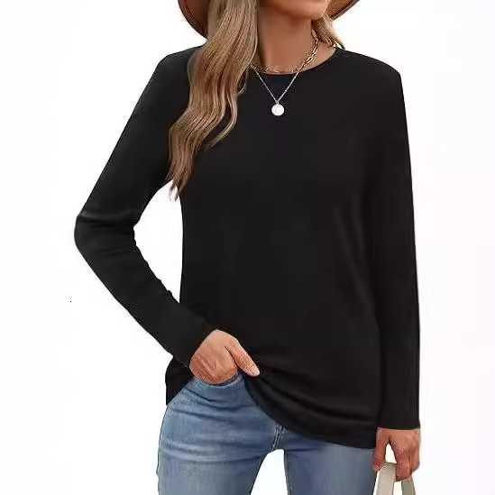 Women's Top Bottom Shirt Women's High End Loose Round Neck Summer Plus Size Fashion T-shirt 2025 New Designer Clothing