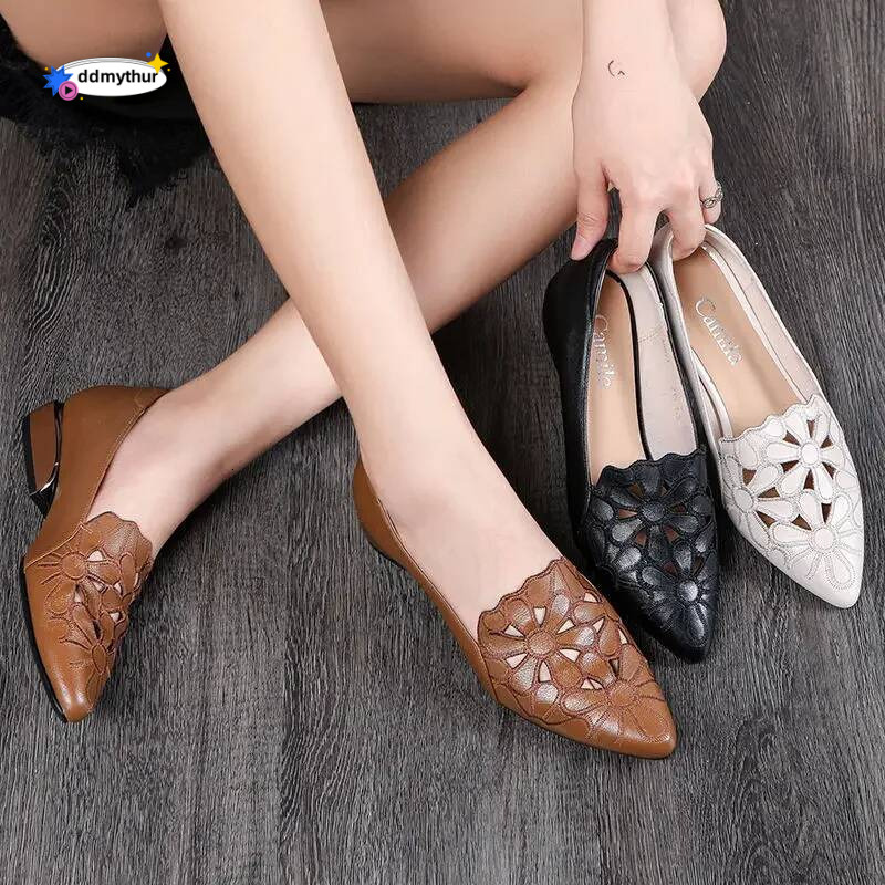 Mid Casual for Women Heels Wedding Hollow Out Black Square Heel Formal Shoes Work Lady Fall Zapatilla Mujer ddmythur