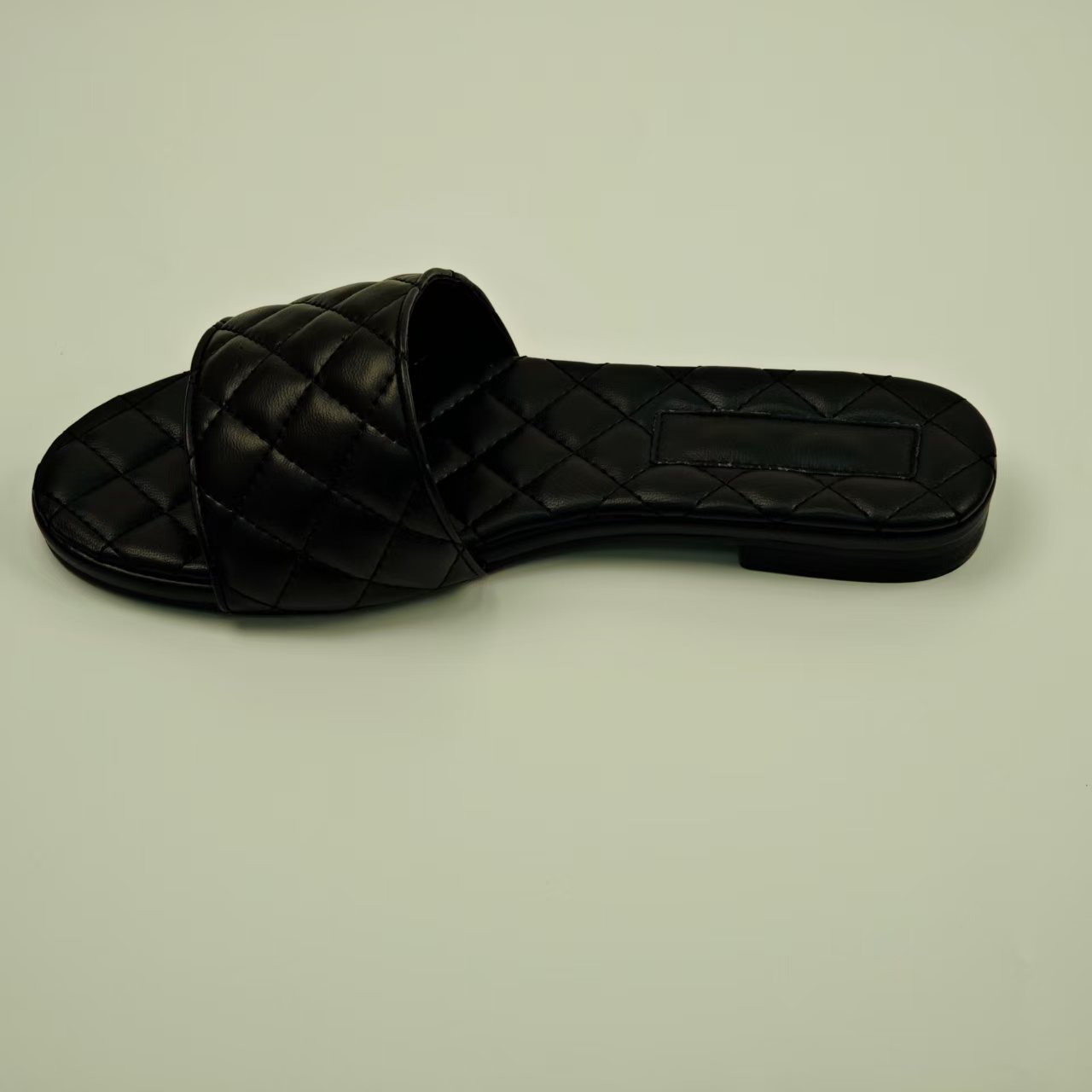 Slides Leather Mid Heel Embroidered Sandals Women Slippers Designer Sandal Wedding Party Flats Ankle Buckle Rubber Sole Mules Summer Slide Beach Sexy Chunky Heels