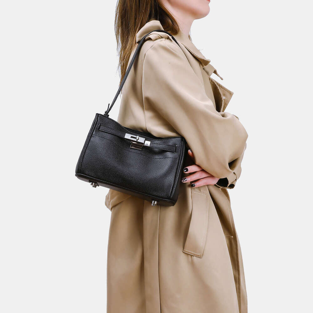 Women's Bags Designer Litchi Patterned For Women, High-End Sensory Communication Niche Versatile Single Shoulder Crossbody Bag, Trendy Bag