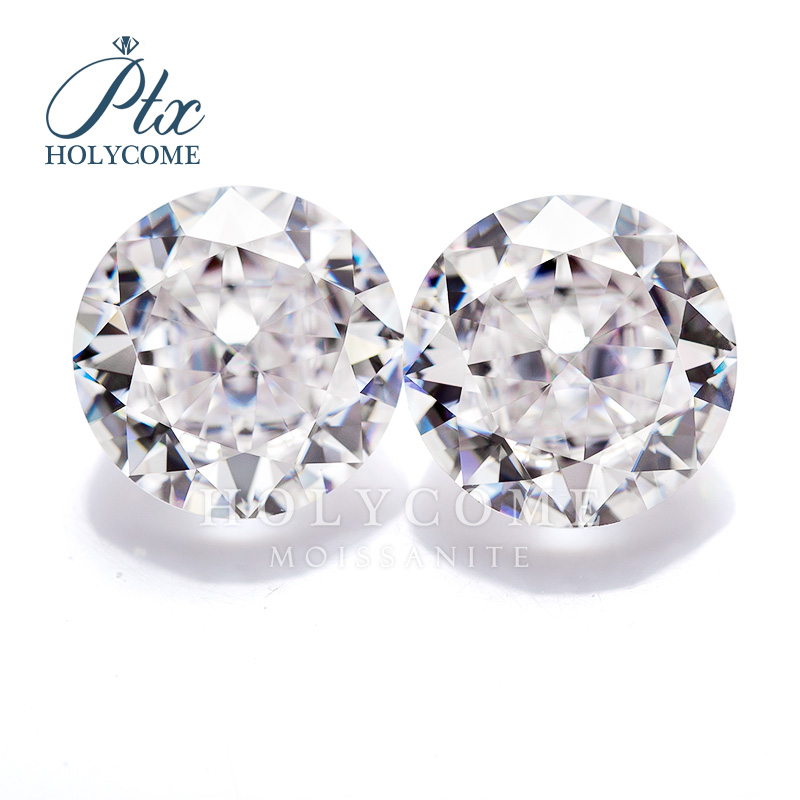 Crushed Ice Cut Moissanite Diamond Test Positive VVS1 Wholesale GRA Certificated Round Shape White D Color Loose Moissanite