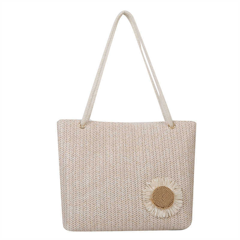 Womens Large Capacity Shoulder Bag New Fashion Trend Korean Woven Handbag Versatile Student Tote Bag